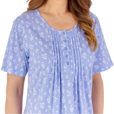 Slenderella Nightdress product in blue NDW2115- close up image