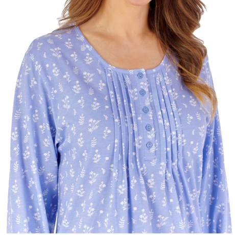 Slenderella Nightdress product in blue NDW2116- close up image