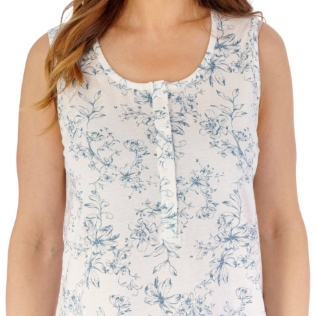 Slenderella Nightdress product in green NDW2130- close up image