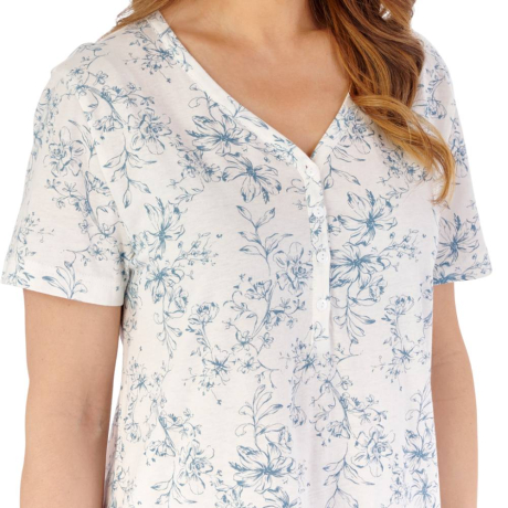Slenderella Nightdress product in green NDW2131- close up image