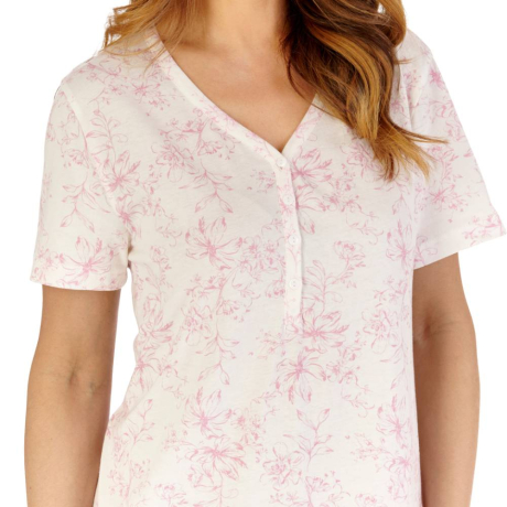 Slenderella Nightdress product in pink NDW2131- close up image