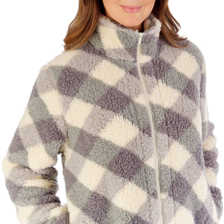 Slenderella Pyjamas product in grey PJW2310- close up image