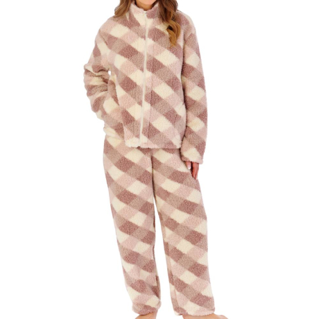 Slenderella Pyjamas product in pink PJW2310- front view image