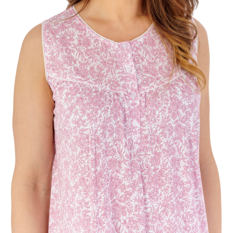 Slenderella Nightdress product in pink NDW2125- close up image