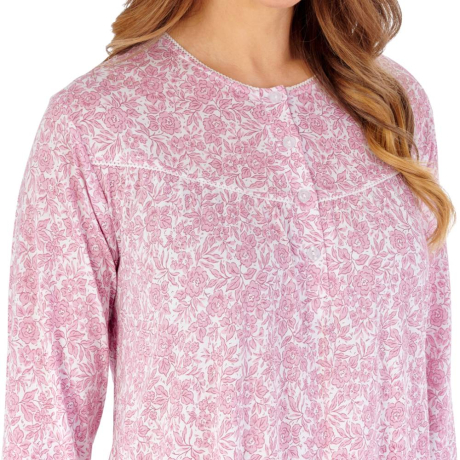 Slenderella Nightdress product in pink NDW2127- close up image