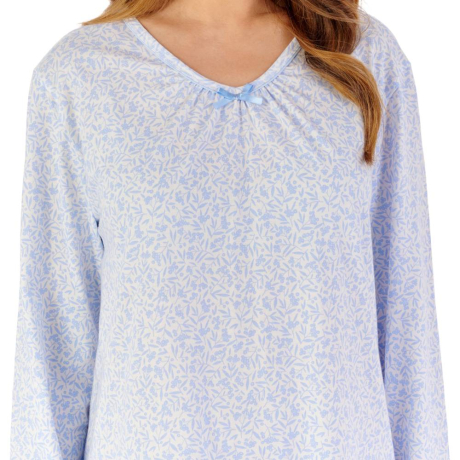 Slenderella Nightdress product in blue NDW2100- close up image