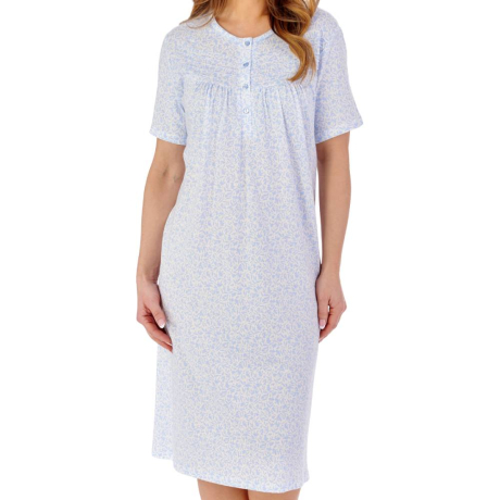 Slenderella Nightdress product in blue NDW2101- front view image