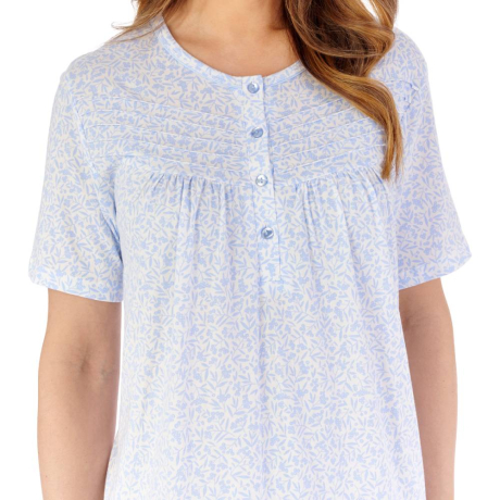 Slenderella Nightdress product in blue NDW2101- close up image