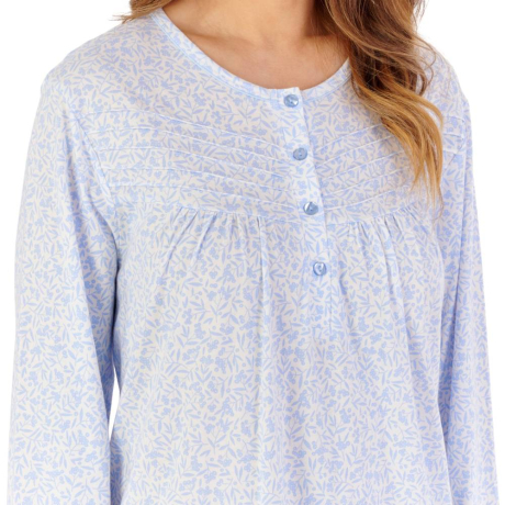 Slenderella Nightdress product in blue NDW2102- close up image