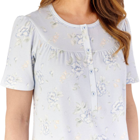 Slenderella Nightdress product in blue NDW2120- close up image