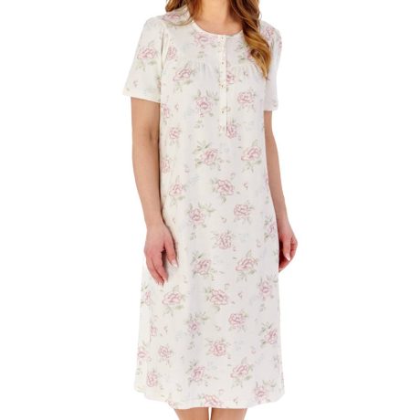 Slenderella Nightdress product in ivory NDW2120- front view image