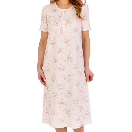 Slenderella Nightdress product in pink NDW2120- front view image