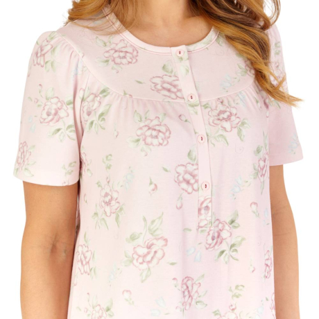 Slenderella Nightdress product in pink NDW2120- close up image