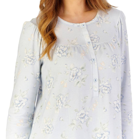 Slenderella Nightdress product in blue NDW2121- close up image