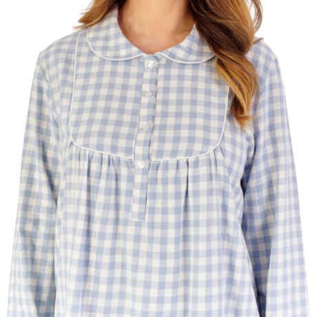Slenderella Nightdress product in blue NDW2216- close up image