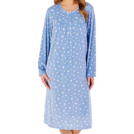 Slenderella Nightdress product in blue NDW2345- front view image