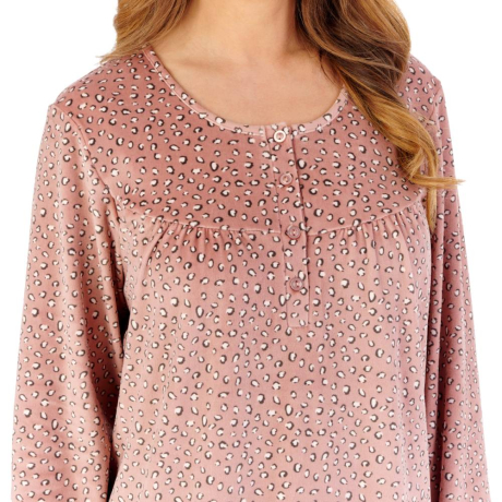 Slenderella Nightdress product in mink NDW2345- close up image