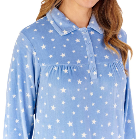 Slenderella Nigtdress product in blue NDW2346- close up image