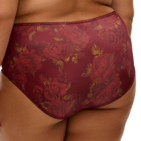 Goddess Kayla brief product in cassis GD6168- back view image