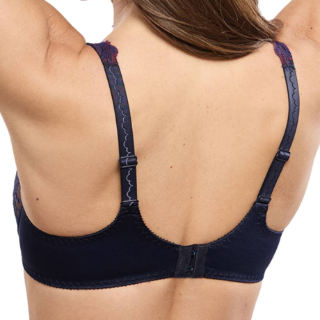 Empreinte Clea low necked cup bra product in mystic blue 08237- back view image