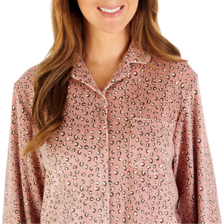 Slenderella pyjama product in mink PJW2347- close up image