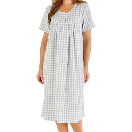 Slenderella nightdress product in blue NDW2215- front view image