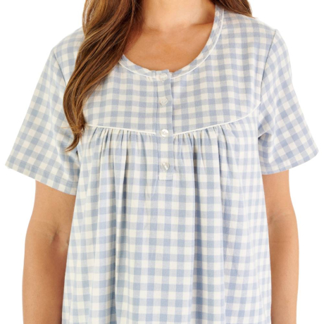 Slenderella nightdress product in blue NDW2215- close up image