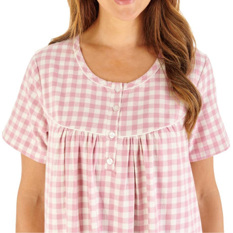 Slenderella nightdress product in pink NDW2215- close up image