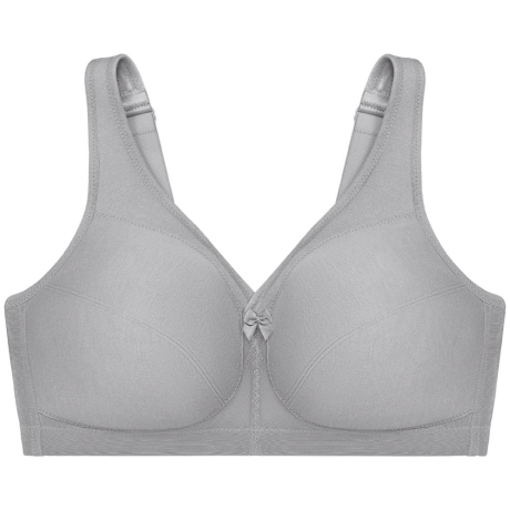 Glamorise Magic lift non wired support bra product in grey 1005- cut out image