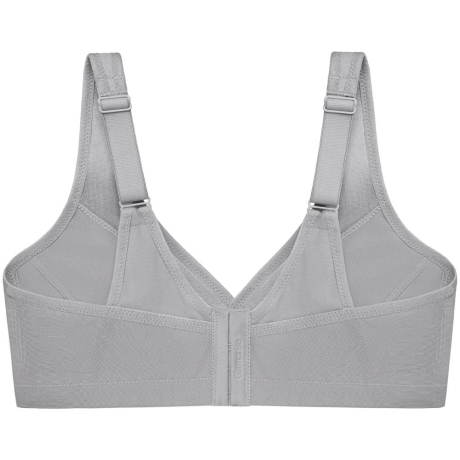 Glamorise Magic lift non wired support bra product in grey 1005- cut out back image