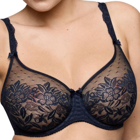 Primadonna Madison underwired seamless bra product in velvet blue 0262127- front view image