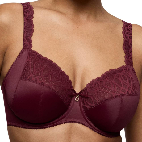 Primadonna Salerno underwired full cup bra product in evening red 0163530- front view image