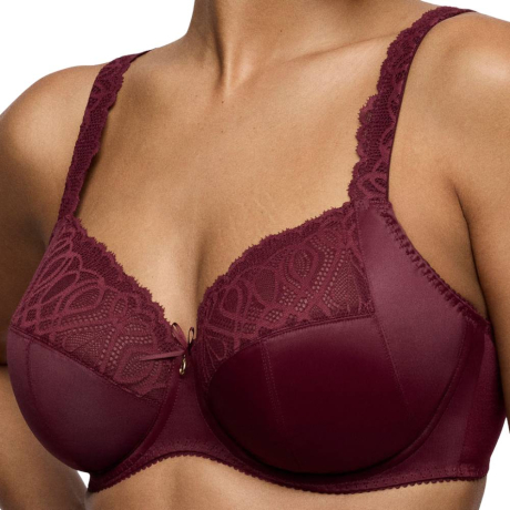 Primadonna Salerno underwired full cup bra product in evening red 0163530-side view image