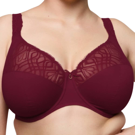 Primadonna Salerno fuller bust bra product in evening red 0163535- front view image