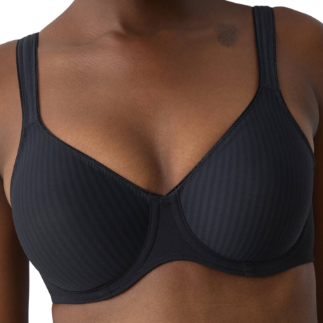 Triumph Modern soft+ cotton wired bra product in black 10184426- front view image