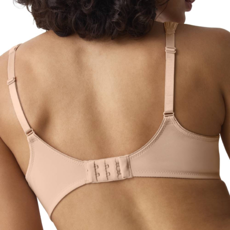 Triumph Modern soft+ cotton wired bra product in natural beige 10184426- back view image