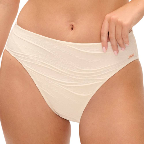 Fantasie swim Beach waves mid rise bikini brief product in linen FS502272- front view image