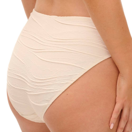 Fantasie swim Beach waves mid rise bikini brief product in linen FS502272- back view image