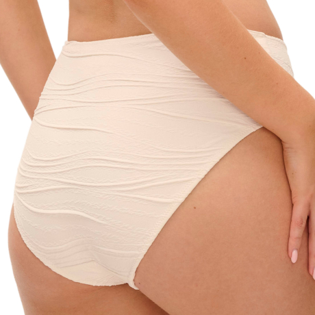 Fantasie swim Beach waves high waist bikini brief product in linen FS502278- back view image