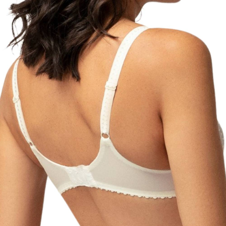 Empreinte Romy underwired low necked bra product in naturel 08212- back view image