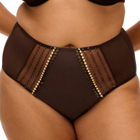 Elomi Matilda brief product in gold rush EL8906- front view image