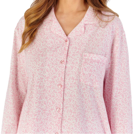Slenderella Pyjamas product in pink PJW2103- close up image